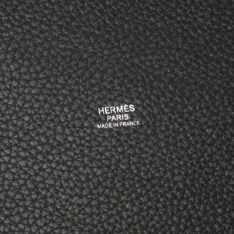 愛馬仕 Picotin Lock MM 托特水桶包，Clemence 皮革，黑色，SHW，二手-3