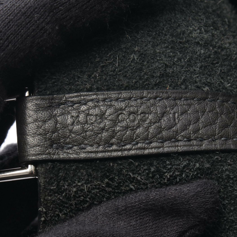 愛馬仕 Picotin Lock MM 托特水桶包，Clemence 皮革，黑色，SHW，二手-4