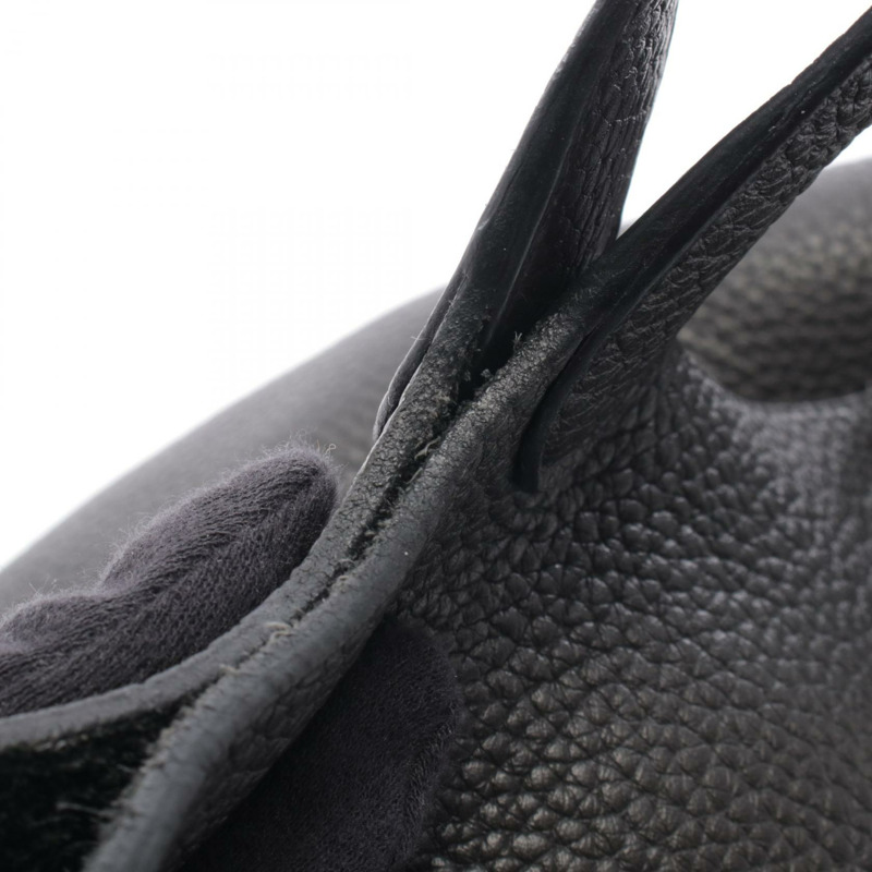 愛馬仕 Picotin Lock MM 托特水桶包，Clemence 皮革，黑色，SHW，二手-6