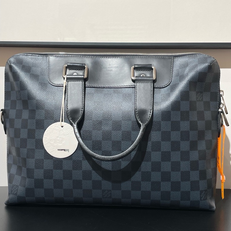 98新LV路易威登男士棋盤格公文包手提包-2