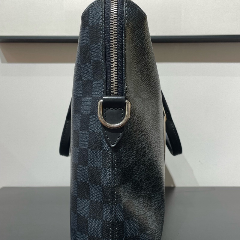 98新LV路易威登男士棋盤格公文包手提包-3