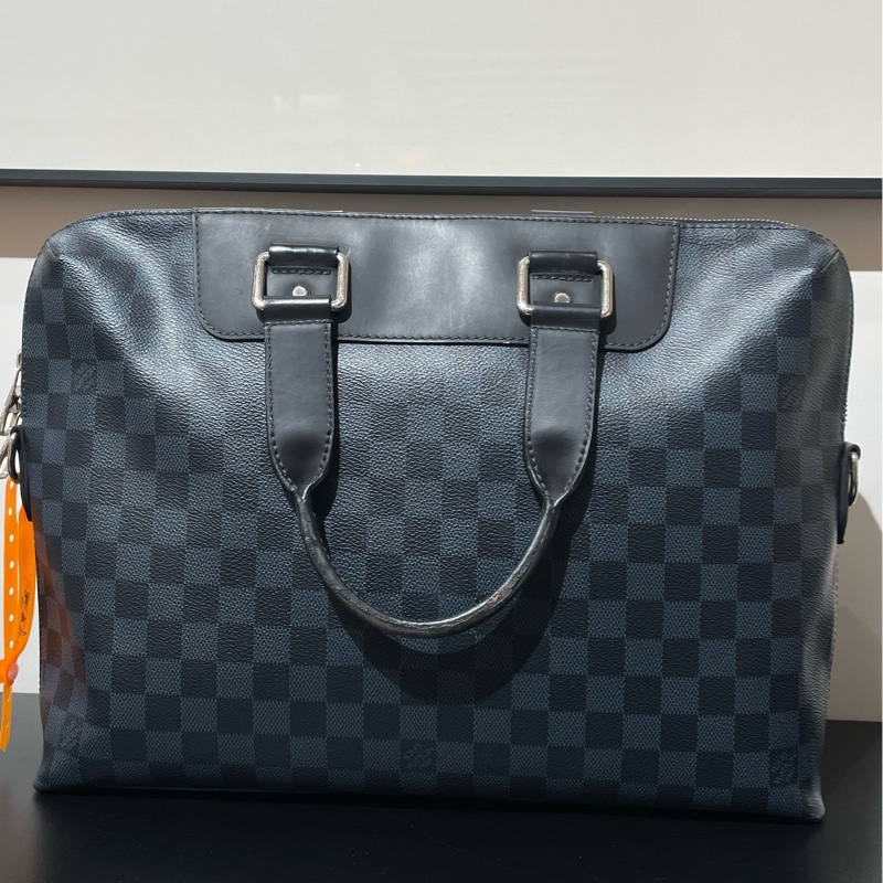 98新LV路易威登男士棋盤格公文包手提包-8