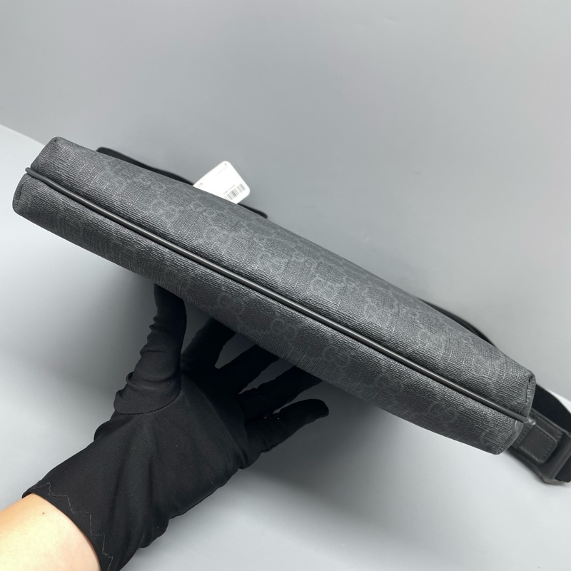 Gucci古馳老花斜挎包灰黑色/28*28*4cm 無附件-2