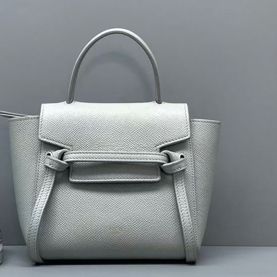 celine賽琳鯰魚包超mini藍灰色/15*14*8cm/附件:肩帶-0