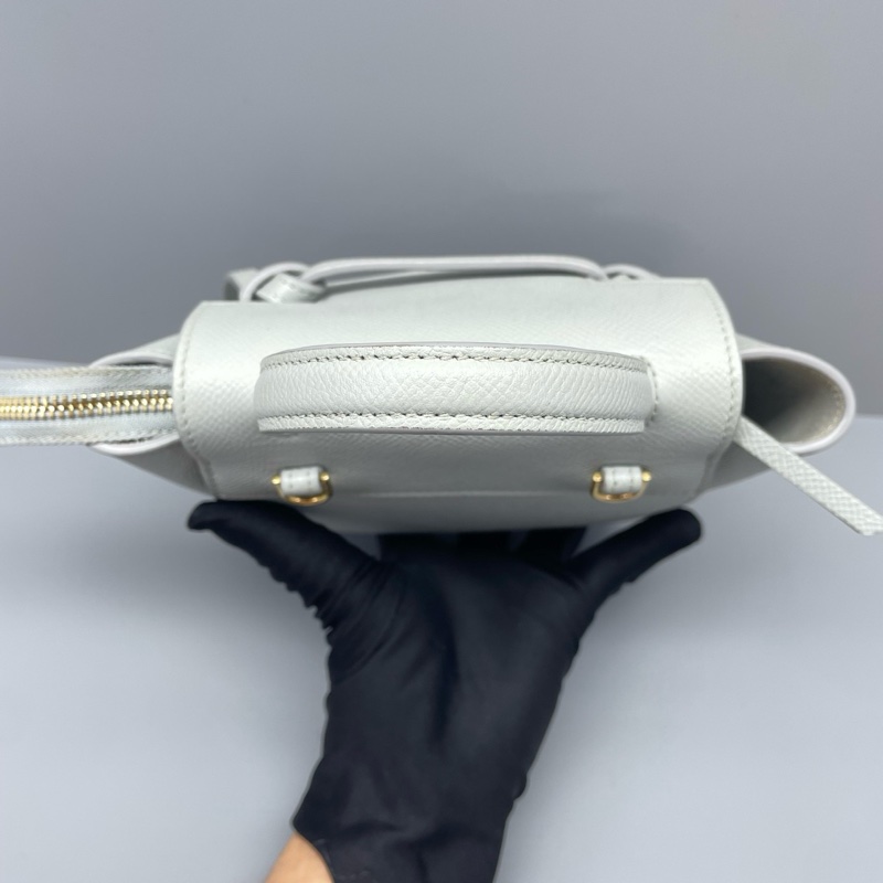 celine賽琳鯰魚包超mini藍灰色/15*14*8cm/附件:肩帶-4