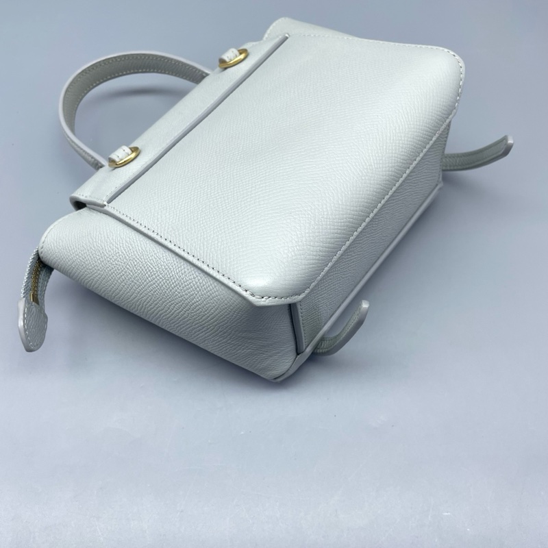 celine賽琳鯰魚包超mini藍灰色/15*14*8cm/附件:肩帶-5