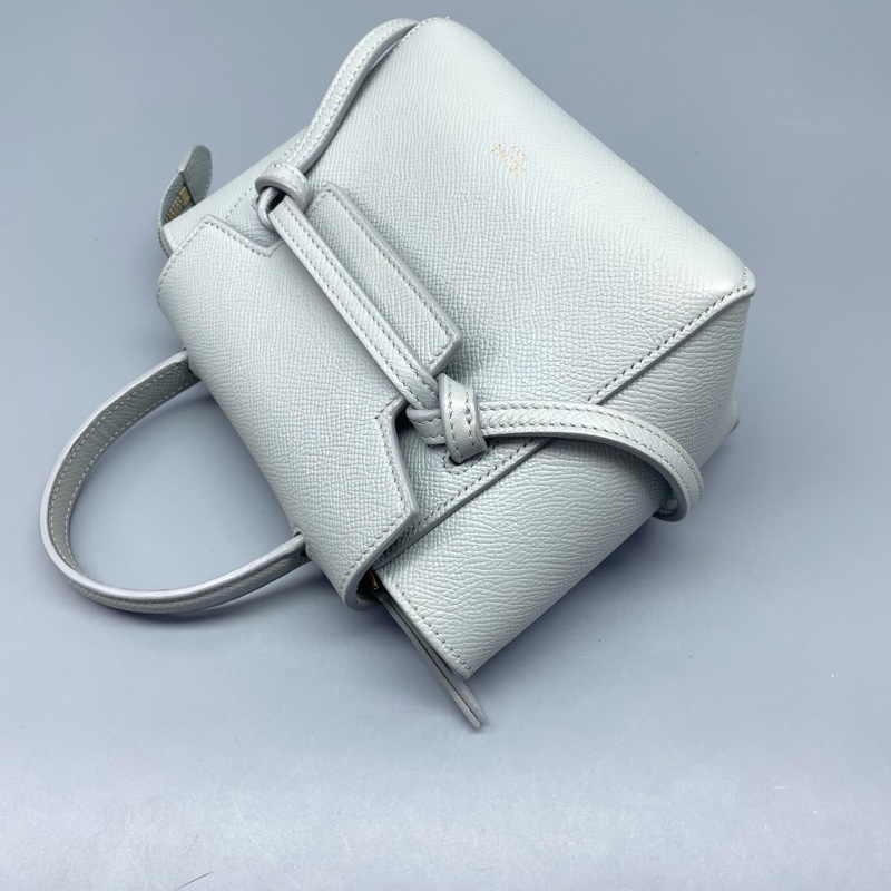 celine賽琳鯰魚包超mini藍灰色/15*14*8cm/附件:肩帶-7