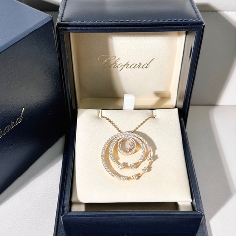 Chopard蕭邦 快樂鑽 玫瑰金滿鑽流星🌠項鍊