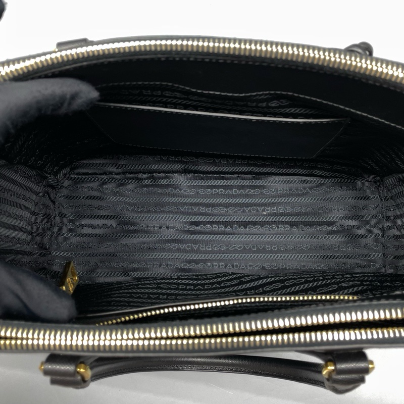 98新 prada普拉達殺手包中號黑金/31*20*14cm/附件:肩帶-6