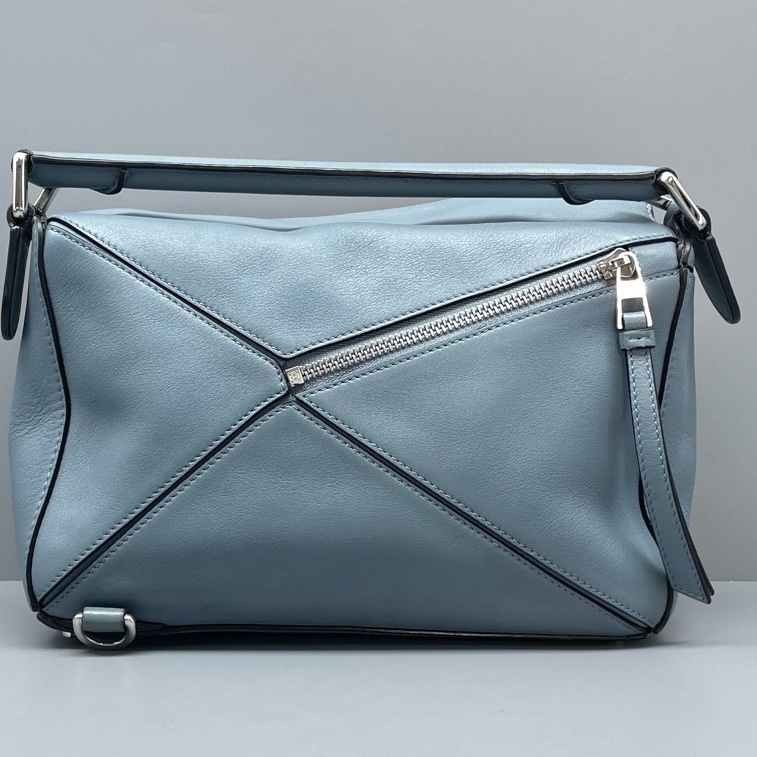 LOEWE羅意威幾何包小號霧霾藍/24*15*10附件 肩帶-1
