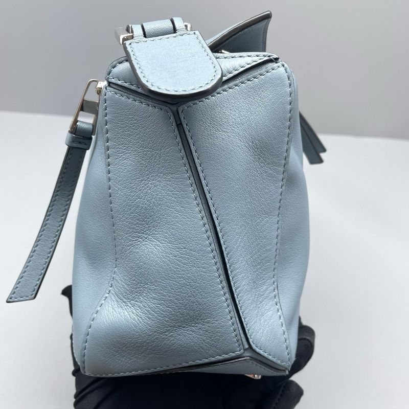 LOEWE羅意威幾何包小號霧霾藍/24*15*10附件 肩帶-2