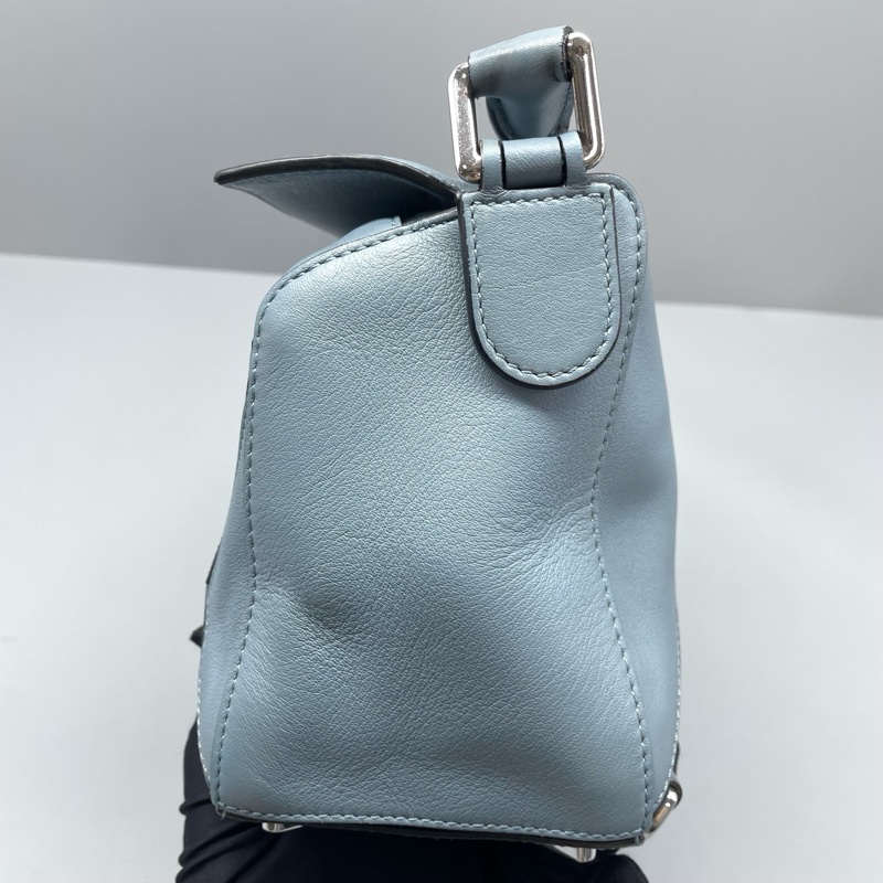 LOEWE羅意威幾何包小號霧霾藍/24*15*10附件 肩帶-3