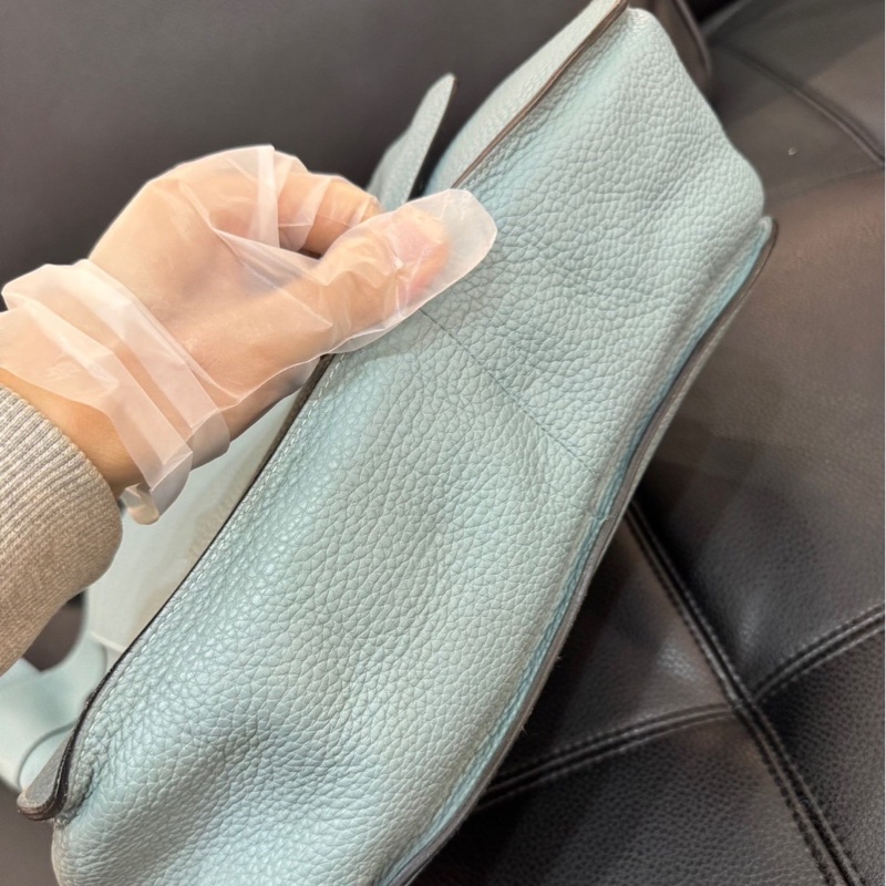 (閒置放置品)Hermes 愛馬仕marwari牛皮單肩包-7