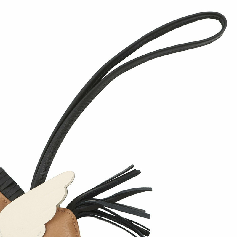 愛馬仕 Rodeo PM Pegasus Chai Nata 黑色羊皮 B 印記配件包飾 HERMES-3