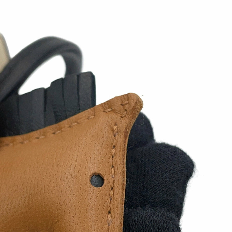 愛馬仕 Rodeo PM Pegasus Chai Nata 黑色羊皮 B 印記配件包飾 HERMES-6