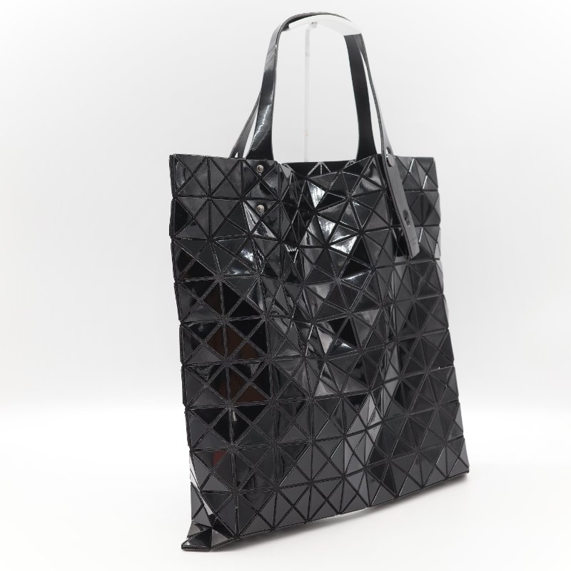 Issey Miyake 三宅一生 Bao Bao 10x10黑色亮面聚酯纖維 大型手提包-2