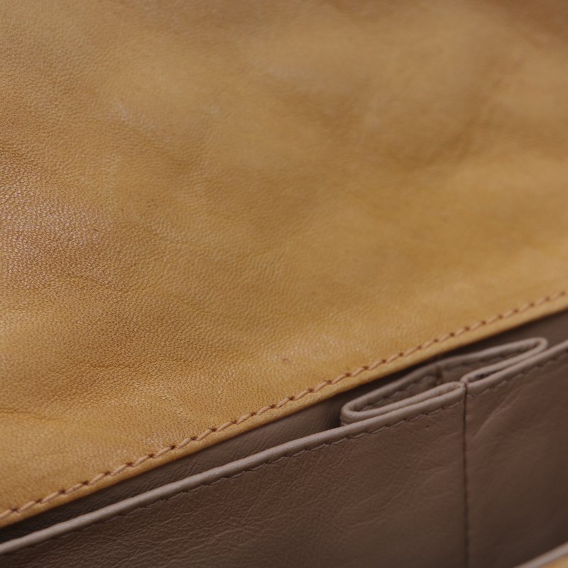 Chanel 香奈兒 Classic Flap CF 25cm 芥末黃 牛皮 銀色鏈條 斜挎包 口蓋包-20