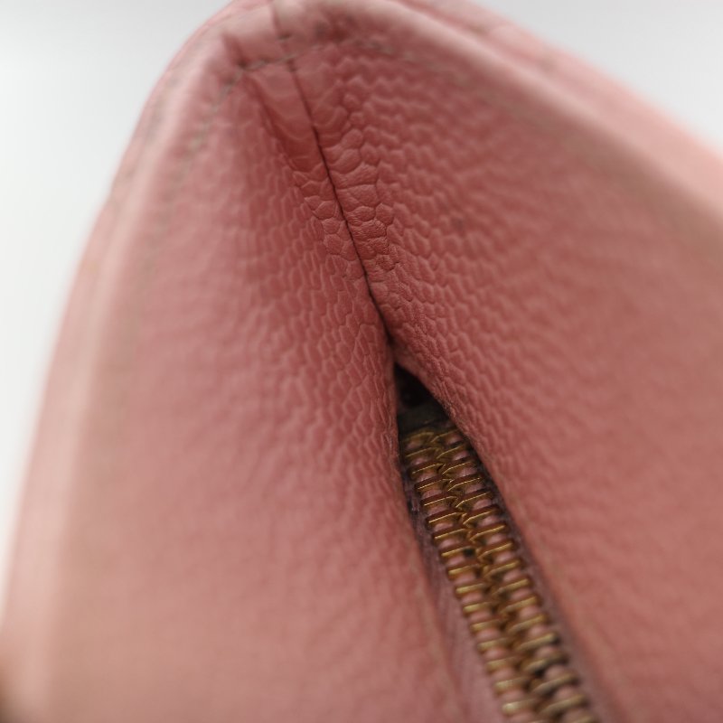 Chanel 香奈兒 希爾頓 櫻花粉 粒面牛皮 金幣包 單肩包 拉鍊 托特包 單肩包-29
