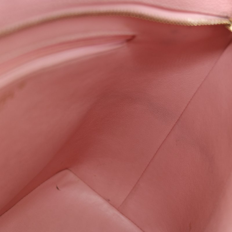 Chanel 香奈兒 希爾頓 櫻花粉 粒面牛皮 金幣包 單肩包 拉鍊 托特包 單肩包-34