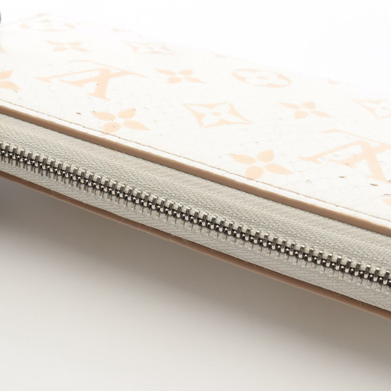 路易威登 Zippy Around 長版皮夾 N97773 Monogram Exotic White Latte 二手-4