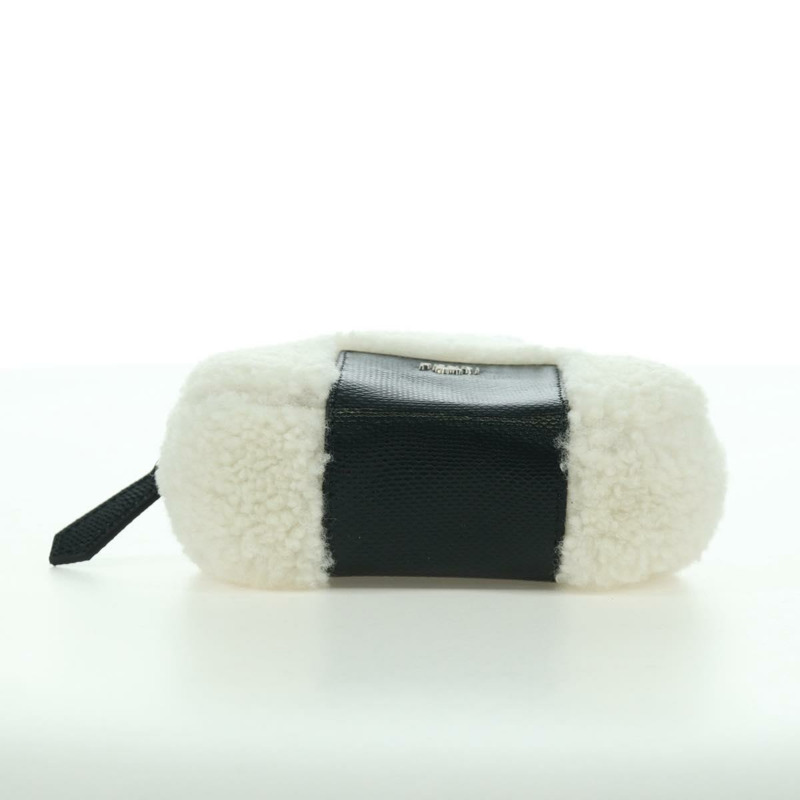 【日本直送】FENDI Rice Ball 單肩包 Mouton 白色銀色 Auth ARZ384SM-4