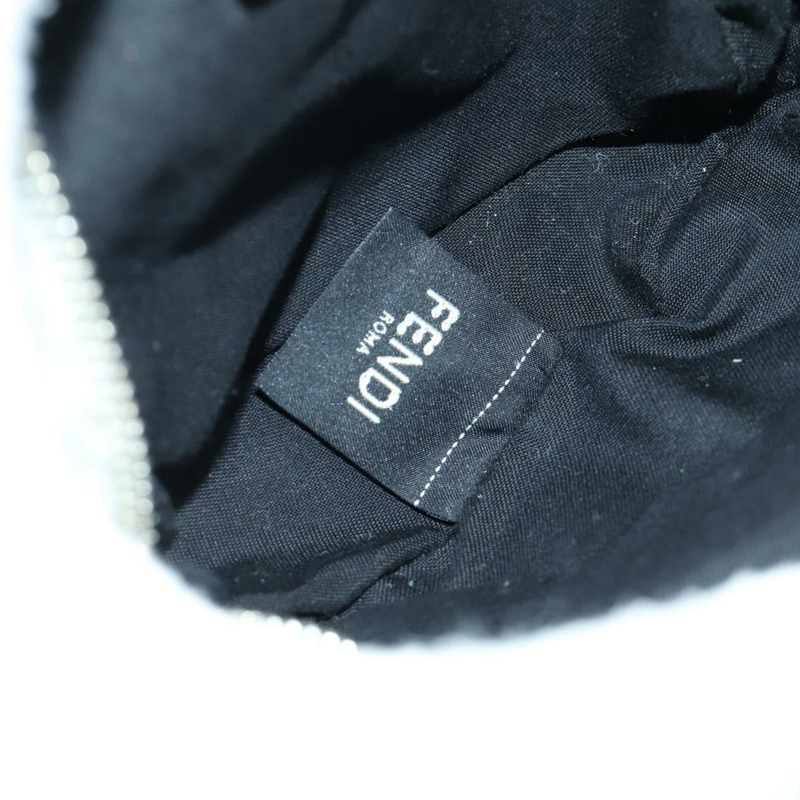 【日本直送】FENDI Rice Ball 單肩包 Mouton 白色銀色 Auth ARZ384SM-9