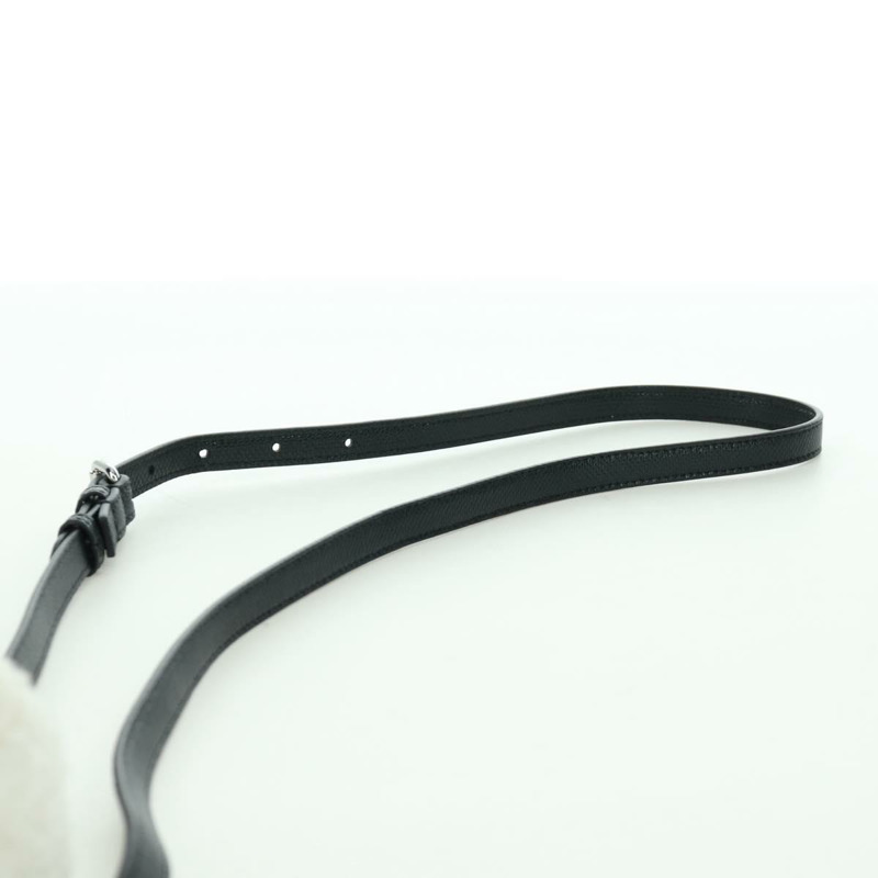 【日本直送】FENDI Rice Ball 單肩包 Mouton 白色銀色 Auth ARZ384SM-13