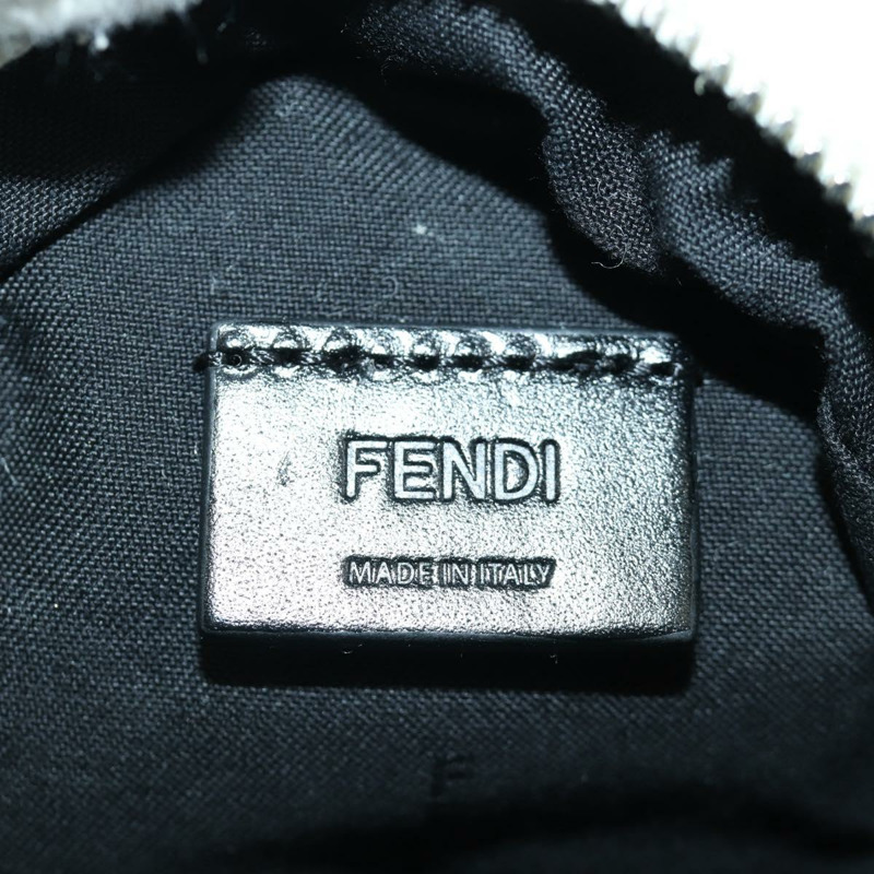 【日本直送】FENDI Rice Ball 單肩包 Mouton 白色銀色 Auth ARZ384SM-20