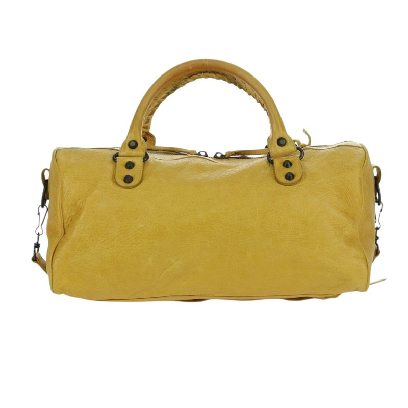 【日本直送】BALENCIAGA Zizy 手提包,皮革材質,兩用,黃色,貨號 128523,正品 am11049V-1