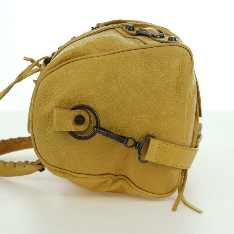 【日本直送】BALENCIAGA Zizy 手提包,皮革材質,兩用,黃色,貨號 128523,正品 am11049V-2