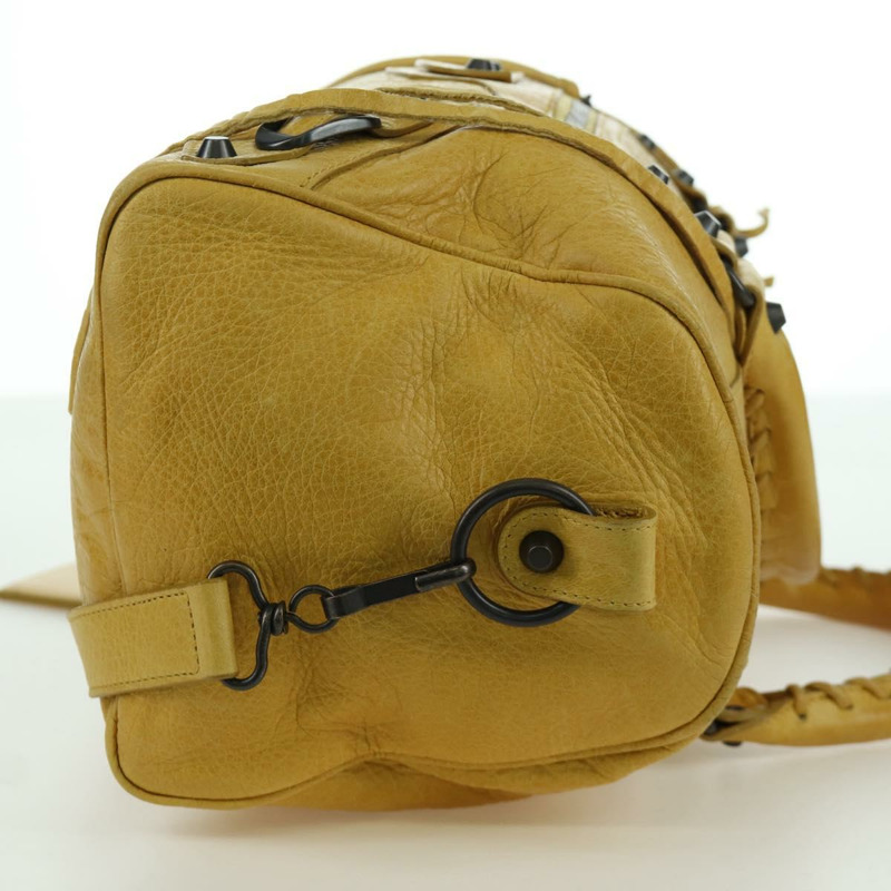 【日本直送】BALENCIAGA Zizy 手提包,皮革材質,兩用,黃色,貨號 128523,正品 am11049V-3