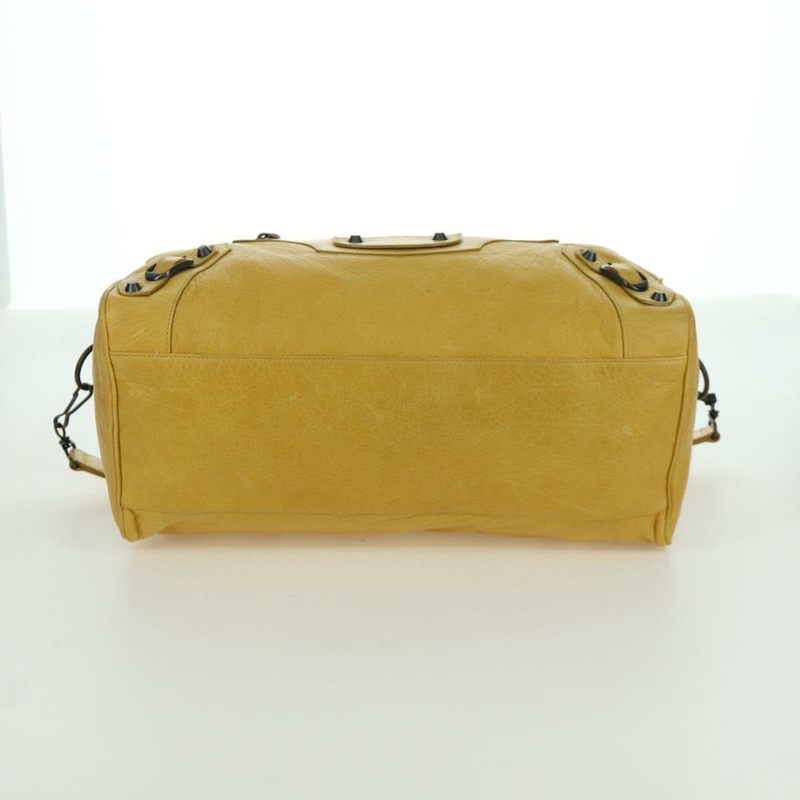 【日本直送】BALENCIAGA Zizy 手提包,皮革材質,兩用,黃色,貨號 128523,正品 am11049V-4