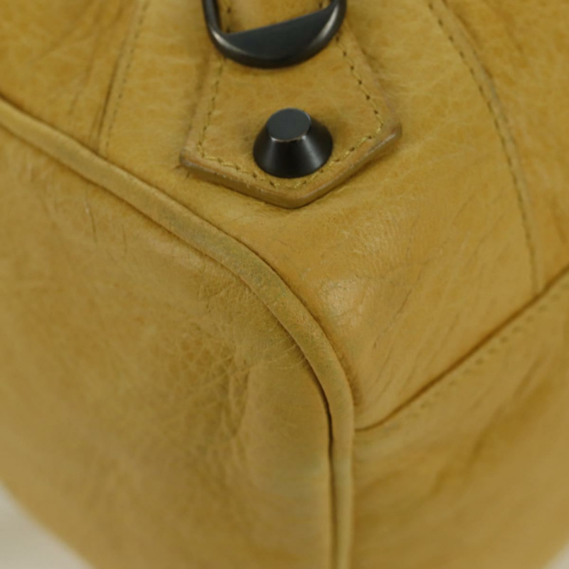 【日本直送】BALENCIAGA Zizy 手提包,皮革材質,兩用,黃色,貨號 128523,正品 am11049V-14