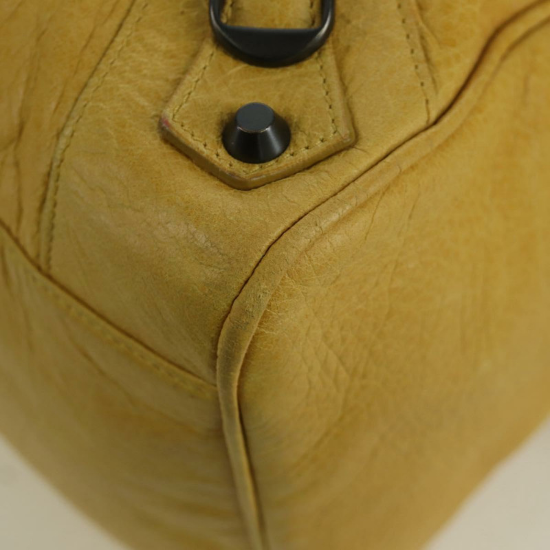 【日本直送】BALENCIAGA Zizy 手提包,皮革材質,兩用,黃色,貨號 128523,正品 am11049V-15