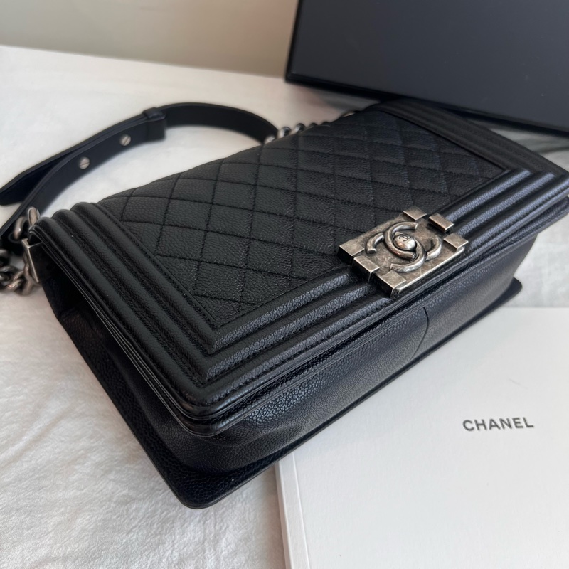 ෆ Chanel boy25荔枝復古銀-2
