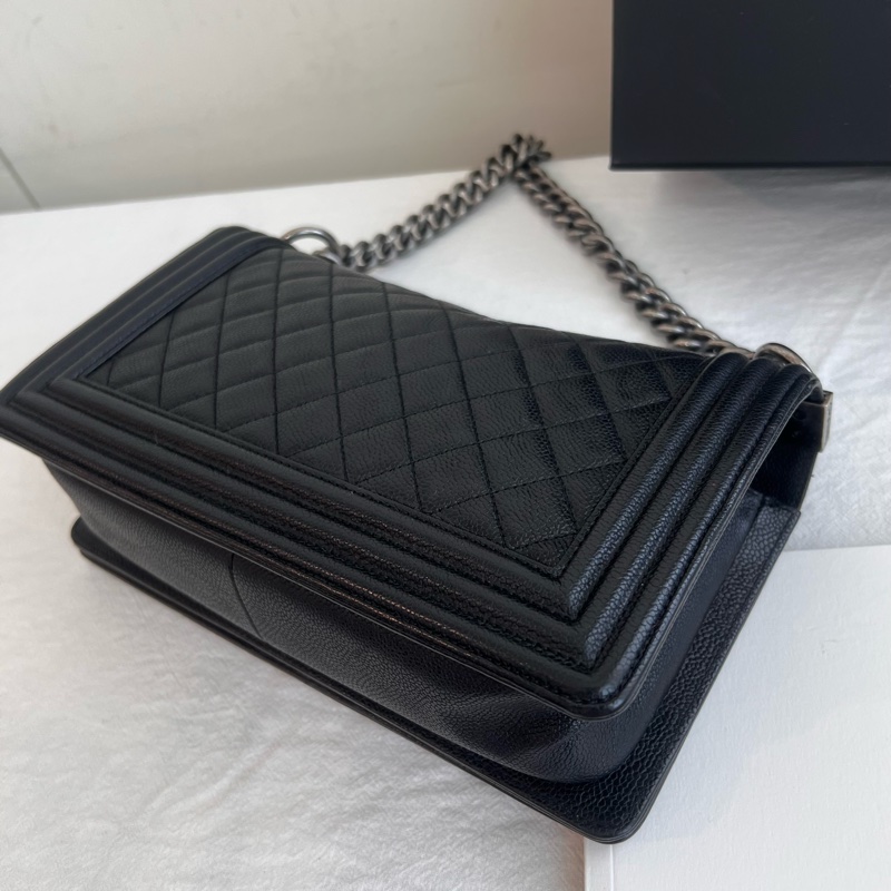 ෆ Chanel boy25荔枝復古銀-7