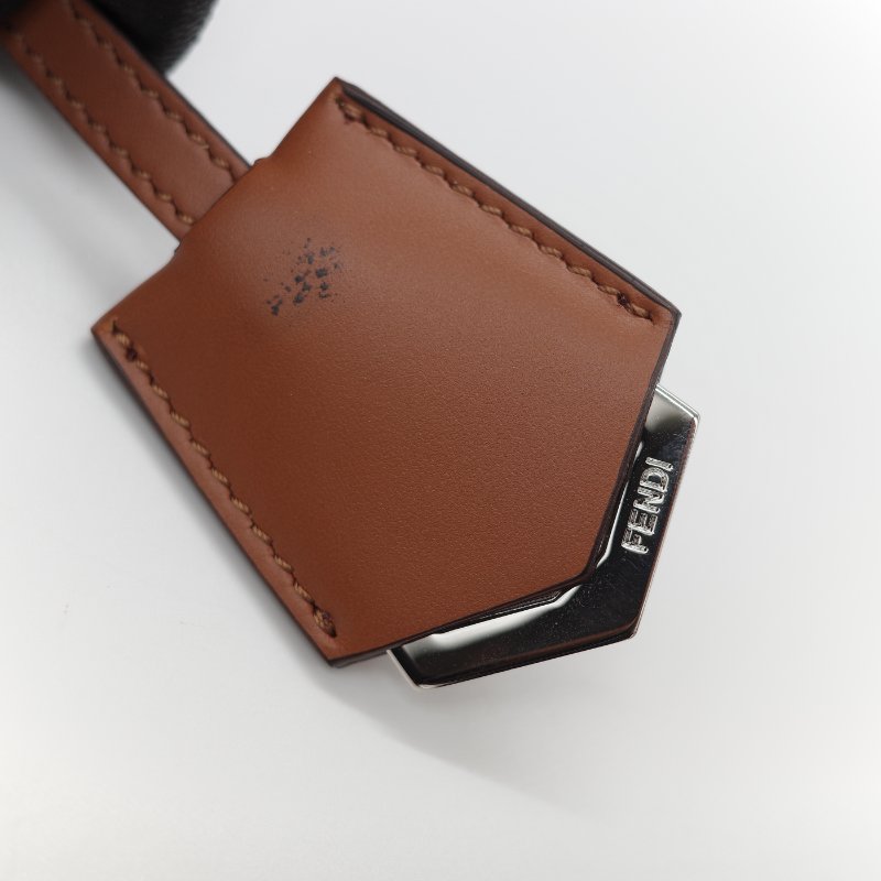 Fendi 芬迪 8BL 中型 By The Way 焦糖色 Logo 牛皮 波士頓包 手提包 斜挎包-22