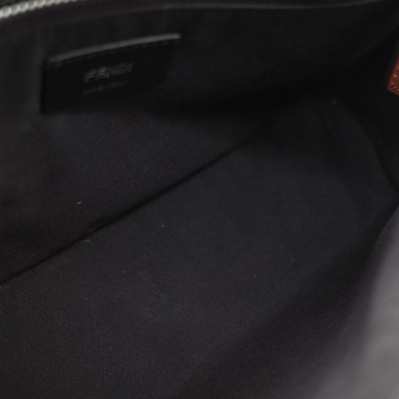 Fendi 芬迪 8BL 中型 By The Way 焦糖色 Logo 牛皮 波士頓包 手提包 斜挎包-29