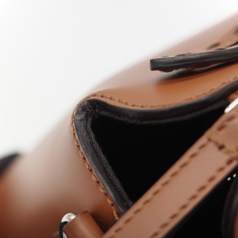 Fendi 芬迪 8BL 中型 By The Way 焦糖色 Logo 牛皮 波士頓包 手提包 斜挎包-34