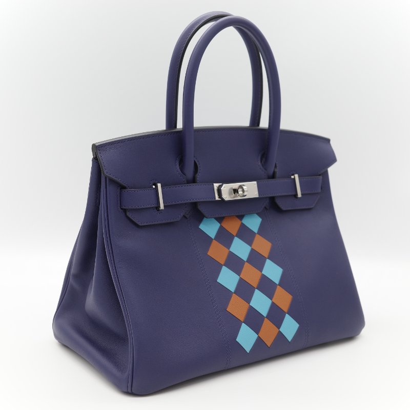 全套全配♥️ Hermès 愛馬仕 限量款 Birkin 30 菱格紋 編織皮革 Epsom皮 銀扣 手提 柏金包 D 刻-2