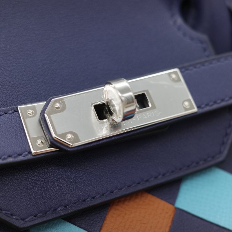 全套全配♥️ Hermès 愛馬仕 限量款 Birkin 30 菱格紋 編織皮革 Epsom皮 銀扣 手提 柏金包 D 刻-17