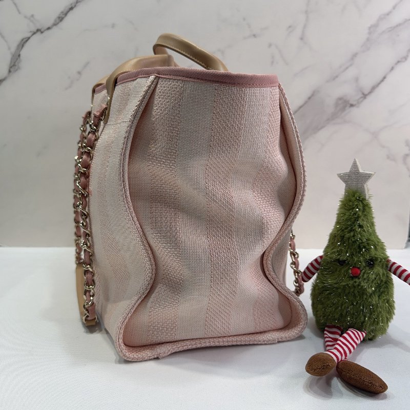 CHANEL Deauville 粉色沙灘托特包-2