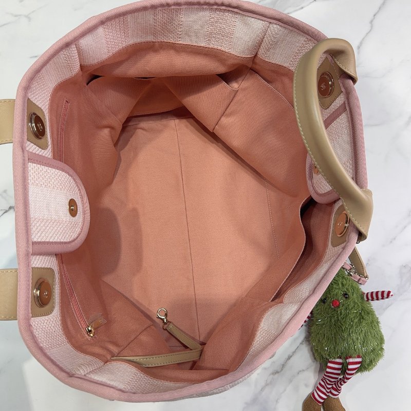 CHANEL Deauville 粉色沙灘托特包-4