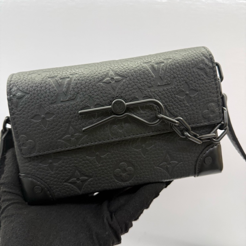 LOUIS VUITTON 路易威登 STEAMER 隨身錢包 斜背包 Monogram Taurillon M81746-0