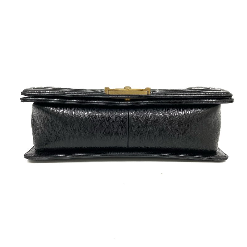 △ Chanel 香奈兒 Black Caviar Skin Gold Tone Metal Boy 25 Chain Shoulder Bag No.27 A67086 黑色粒紋小牛皮金色金屬鎖鏈肩背袋No.27 - 267005391-4