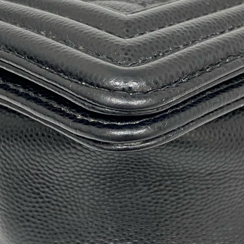 △ Chanel 香奈兒 Black Caviar Skin Gold Tone Metal Boy 25 Chain Shoulder Bag No.27 A67086 黑色粒紋小牛皮金色金屬鎖鏈肩背袋No.27 - 267005391-7