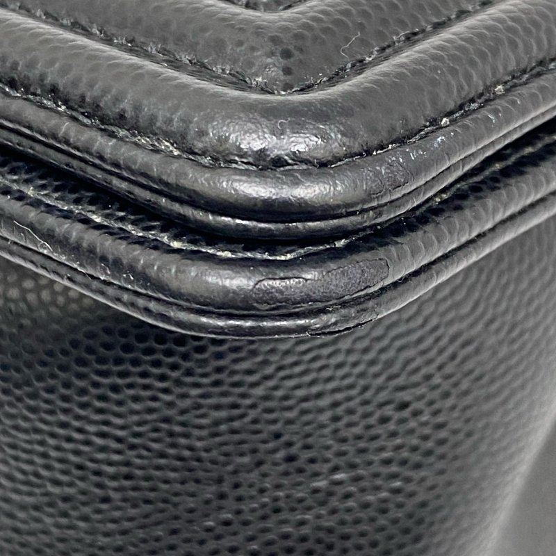 △ Chanel 香奈兒 Black Caviar Skin Gold Tone Metal Boy 25 Chain Shoulder Bag No.27 A67086 黑色粒紋小牛皮金色金屬鎖鏈肩背袋No.27 - 267005391-8