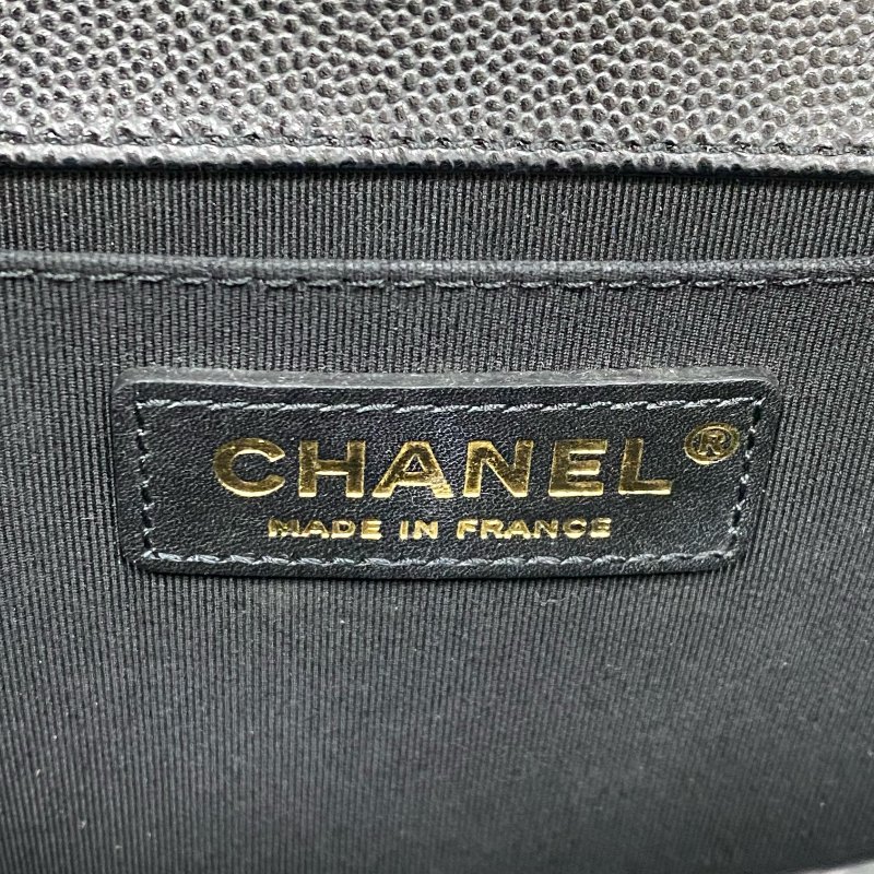△ Chanel 香奈兒 Black Caviar Skin Gold Tone Metal Boy 25 Chain Shoulder Bag No.27 A67086 黑色粒紋小牛皮金色金屬鎖鏈肩背袋No.27 - 267005391-19