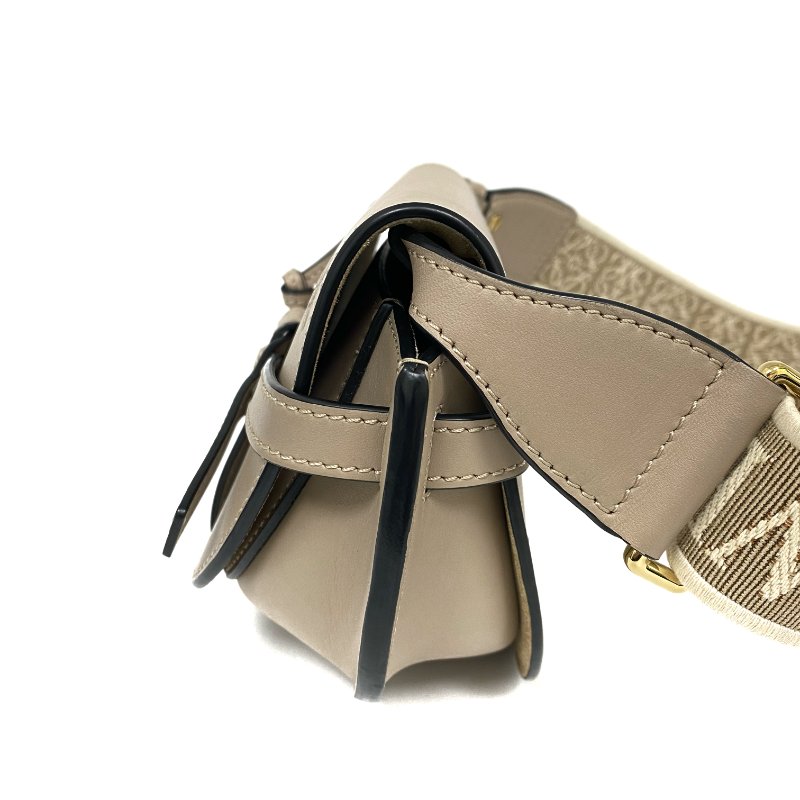 △ Loewe 羅意威 Beige Calfskin Mini Gate Dual Shoulder Bag 淺褐色小牛皮肩背袋 - 267005285-3
