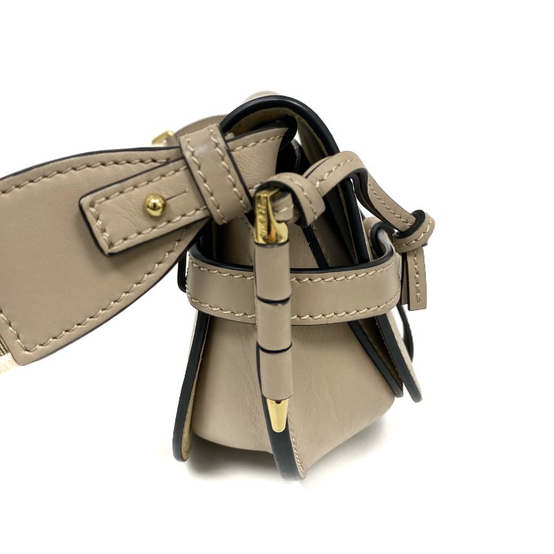 △ Loewe 羅意威 Beige Calfskin Mini Gate Dual Shoulder Bag 淺褐色小牛皮肩背袋 - 267005285-4